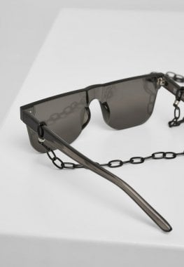 Sunglasses with straight bows and chain 3