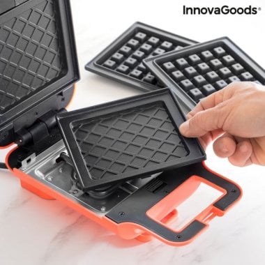 2-in-1 Waffle and Sandwich Maker with Recipes Wafflicher InnovaGoods 2