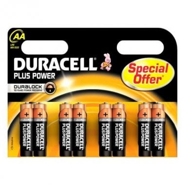 Alkaline Batteries DURACELL Plus Power DURLR6P8B LR6 AA 1.5V (8 pcs) (AA) (LR6)