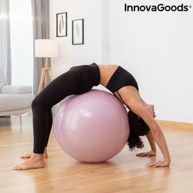 Yoga Ball with Stability Ring and Resistance Bands Ashtanball InnovaGoods 4