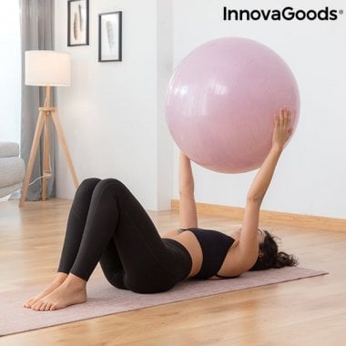 Yoga Ball with Stability Ring and Resistance Bands Ashtanball InnovaGoods 7