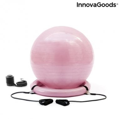 Yoga Ball with Stability Ring and Resistance Bands Ashtanball InnovaGoods 8