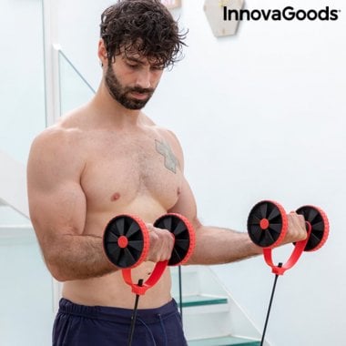 Abdominal Roller with Rotating Discs, Elastic Bands and Exercise Guide Twabanarm InnovaGoods 5