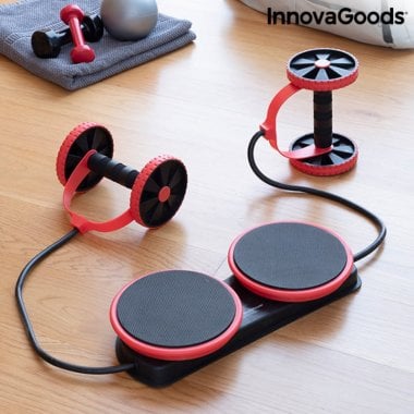 Abdominal Roller with Rotating Discs, Elastic Bands and Exercise Guide Twabanarm InnovaGoods 6