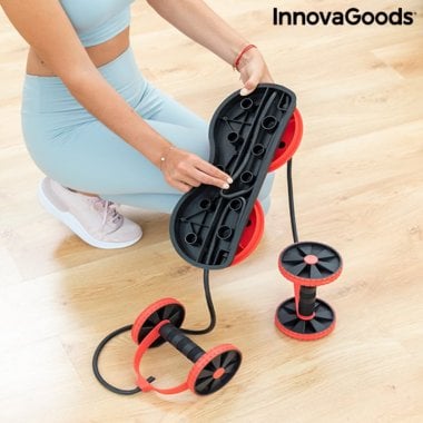 Abdominal Roller with Rotating Discs, Elastic Bands and Exercise Guide Twabanarm InnovaGoods 7