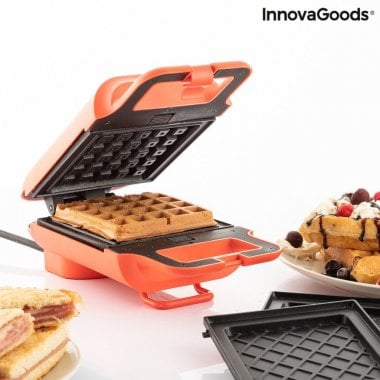 2-in-1 Waffle and Sandwich Maker with Recipes Wafflicher InnovaGoods 10