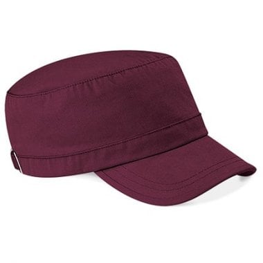 Burgundy army cap front