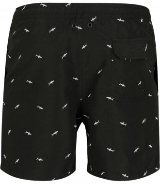 Swim shorts with embroidered sharks 3