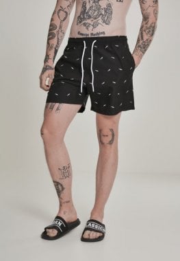 Swim shorts with embroidered sharks 4