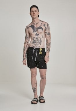 Swim shorts with embroidered sharks 7