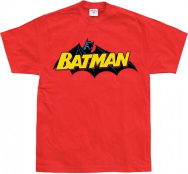 Batman Retro Logo t-shirt röd