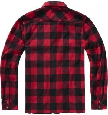 Lumber shirt jacket in fleece - red/black 1