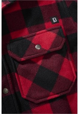 Lumber shirt jacket in fleece - red/black 2