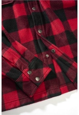Lumber shirt jacket in fleece - red/black 3