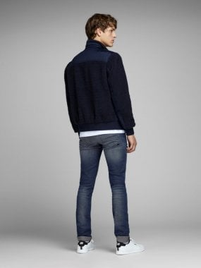 Blue jeans with wear slim fit mens 3