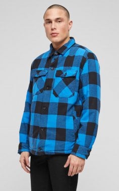 Warmly lined flannel jacket black/blue 0