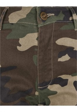 Camo trousers with high waist and leg pocket lady wood