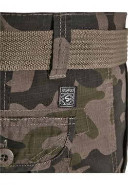 Cargo shorts with belt camouflage 9