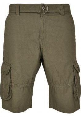 Cargo shorts with belt and ripstop 1
