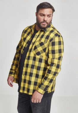 Flannel shirt black/yellow 105