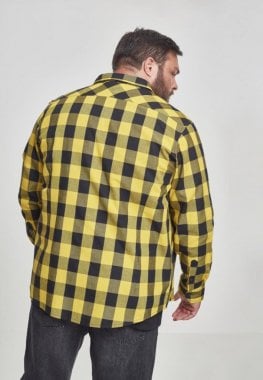 Flannel shirt black/yellow 106