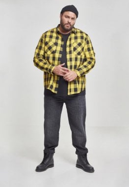 Flannel shirt black/yellow 109