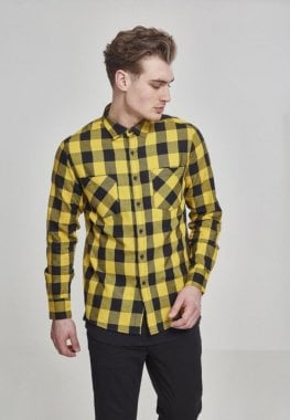 Flannel shirt black/yellow 116