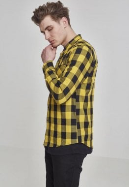 Flannel shirt black/yellow 117