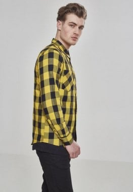 Flannel shirt black/yellow 118