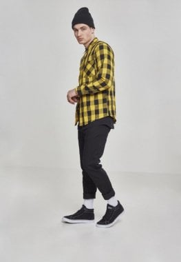 Flannel shirt black/yellow 120