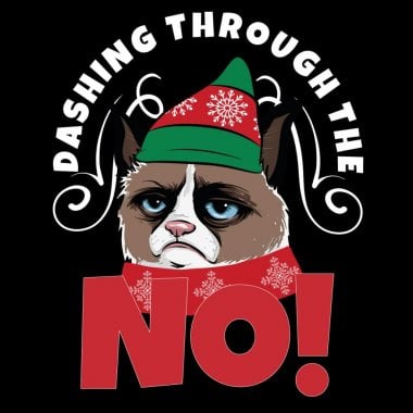 Dashing through the NO! Grumpy Cat T-shirt