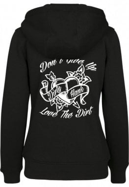 Don´t give up love the dirt hoodie ladies
