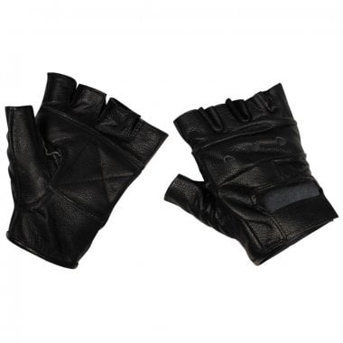 Fingerless leather gloves 1