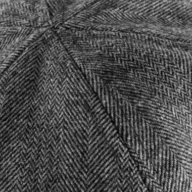 Flatcap dark gray herringbone pattern 3