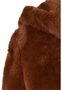 Fluffy teddy coat with hood 80