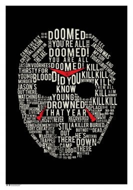 Friday The 13th Wording Poster 61x91 cm 1