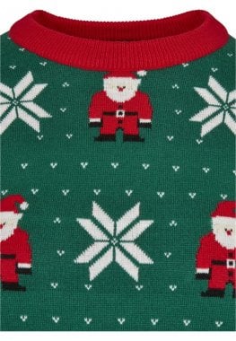 Green Christmas sweater with elves lady 15