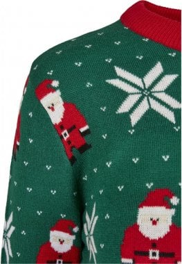 Green Christmas sweater with elves lady 16