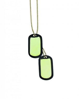 Gold dogtag necklace - ID badges