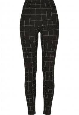 High leggings with checkered pond front