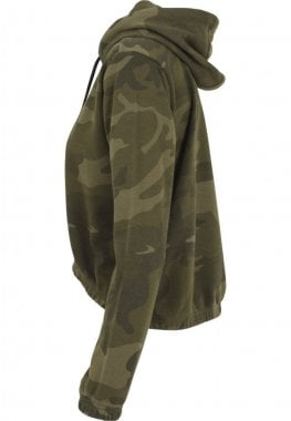 Ladies Camo Cropped Hoody side