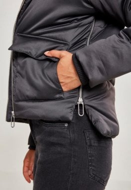 Ladies sherpa hooded jacket zip