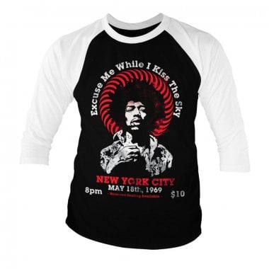 Jimi Hendrix - Live In New York Baseball 3/4 Longsleeve 1