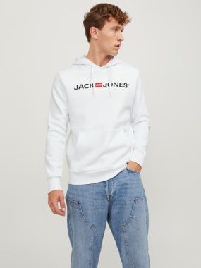 JJ white logo hoodie men 1