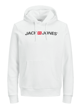JJ white logo hoodie men 2