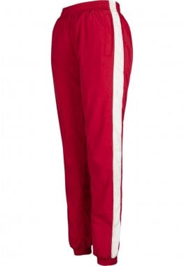 Jogging pants with striped pants red