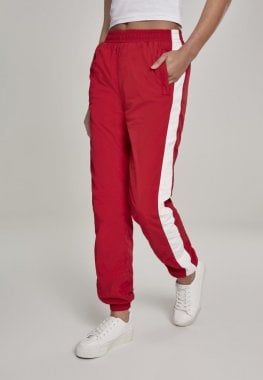 Jogging pants with striped pants red white