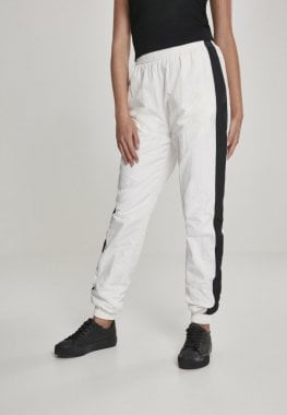 Jogging pants with striped pants white