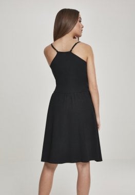 Dress with narrow straps black