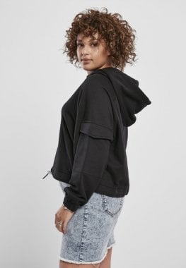 Short hoodie with arm pocket lady 11